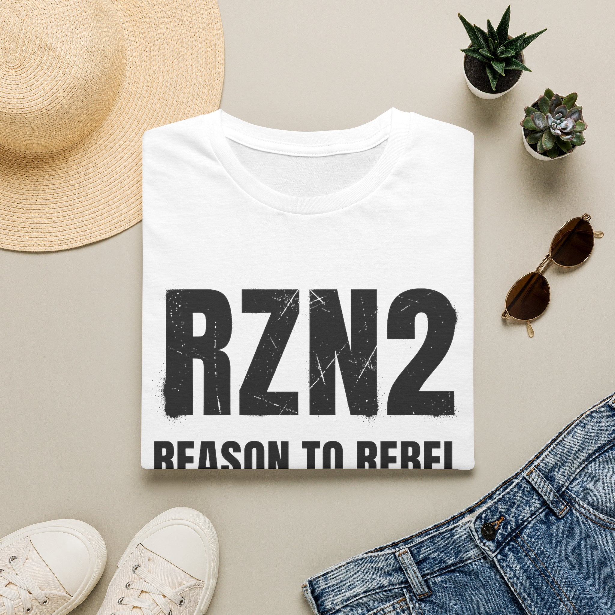 RZN2 "Reason to Rebel" Graphic T‑Shirt — Bold Protest Casual Tee